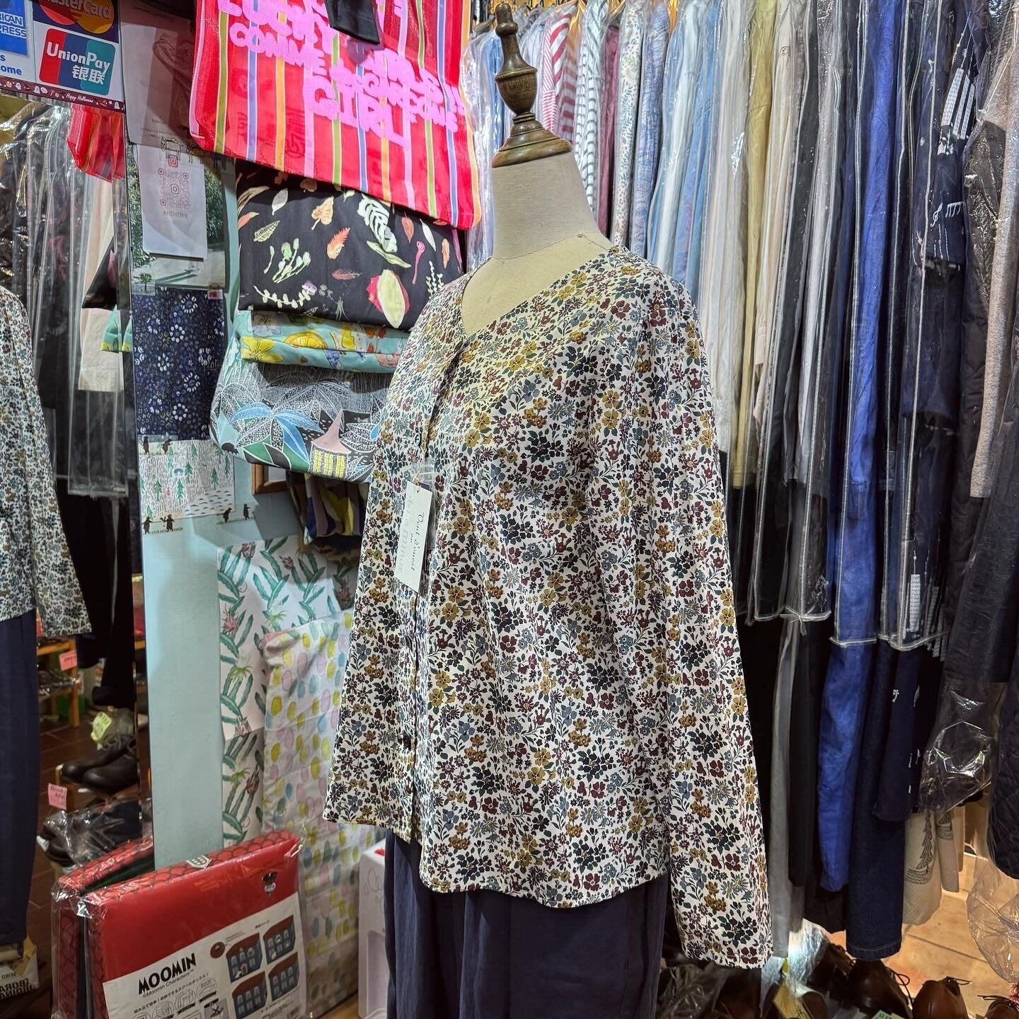 Sale- Le minor X Liberty London Floral V-neck Shirt, made in Japan