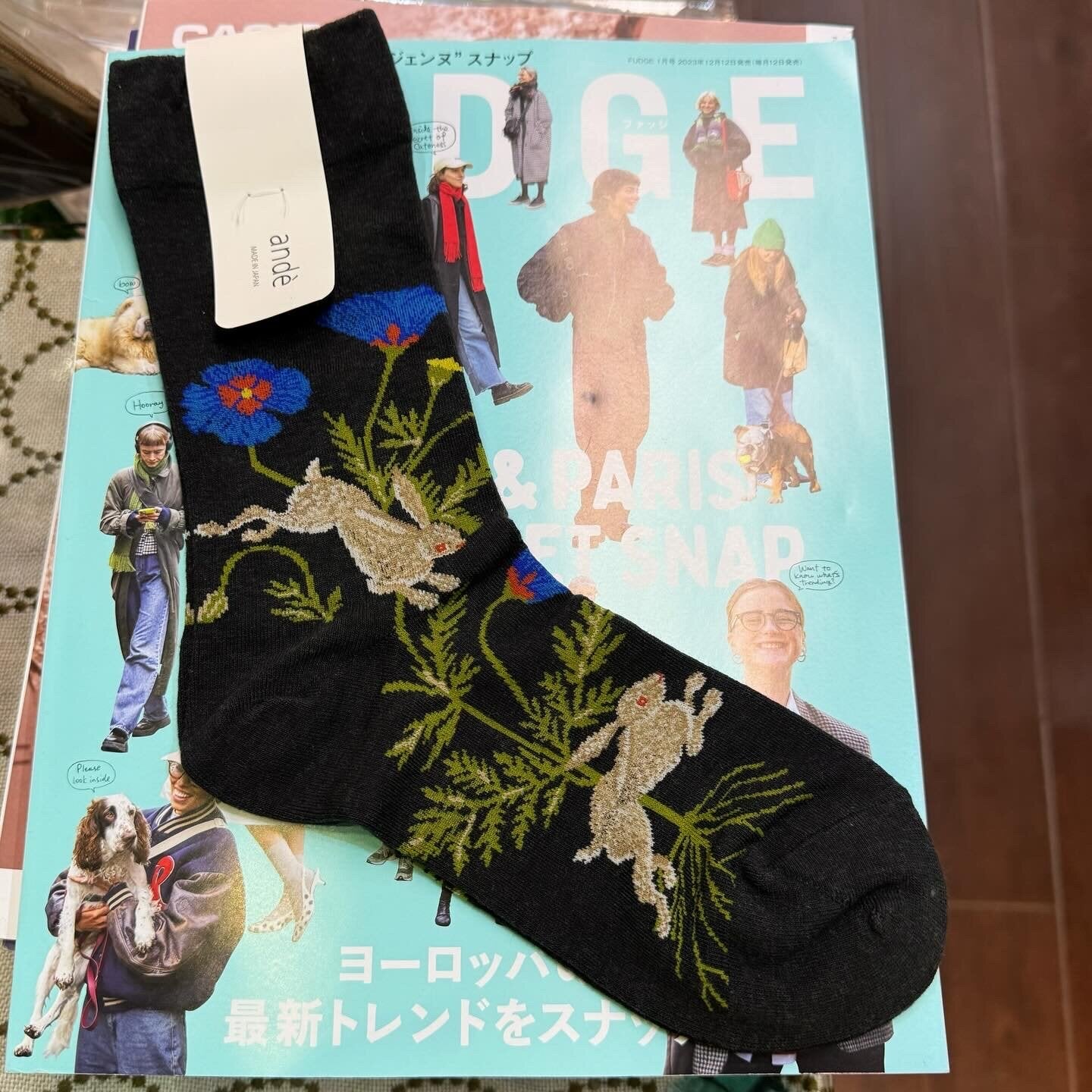 ande Rabbit Socks, made in Japan