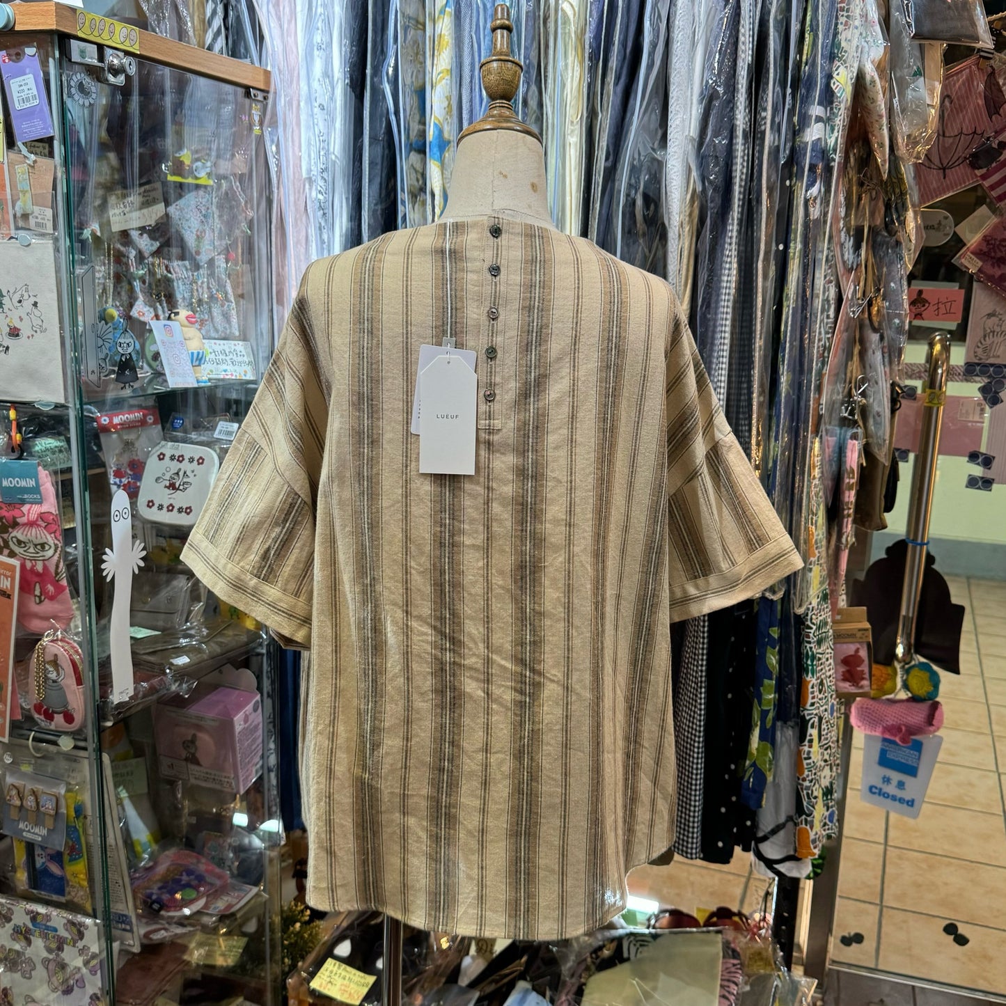 EXTRA20- Lueuf Stripe Top, 2 Colors, made in Japan