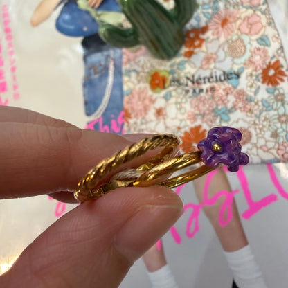Les Néréides Paris Morning glory Ring, size 13, imported from the UK