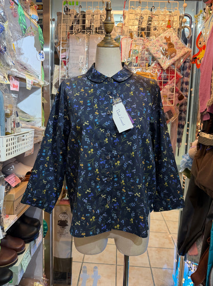 Vent d ouest X Liberty London Navy Floral Shirt, made in Japan