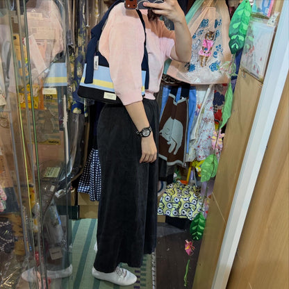 Tricotē Blue Shoulder Pouch Bag, made in Japan
