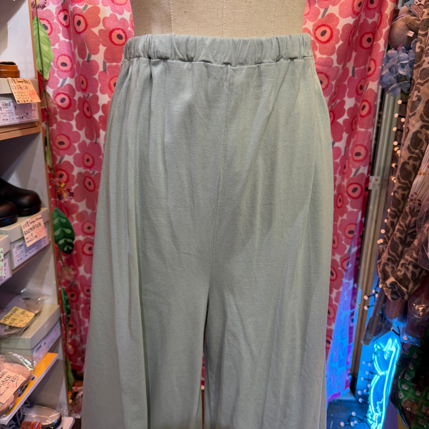 EXTRA30- SO Mint Wide-leg Pants Palazzo, made in Japan