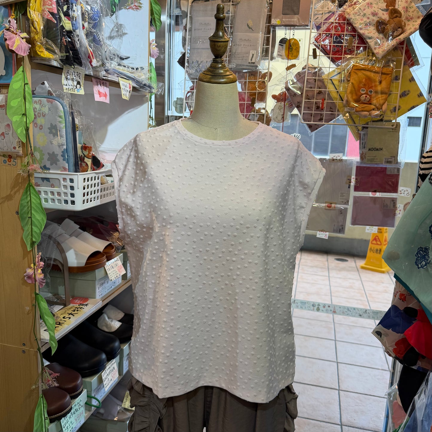 Latelier du Savon Polka Pink Vest Tank Top, made in Japan