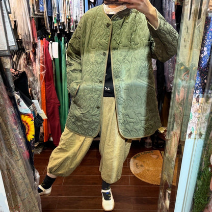 Sale- Haupia Dogs Embroidery Green Coat, made in Japan