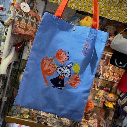 Little My Blue Embroidered Tote Bag