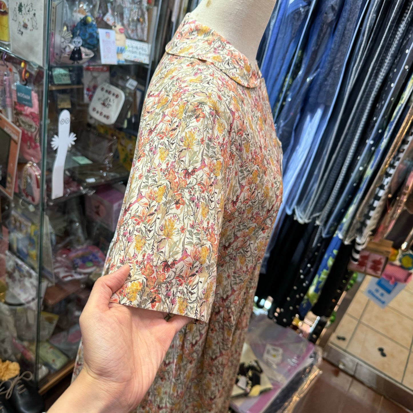 Sale- Crespi Floral Dress, made in Japan