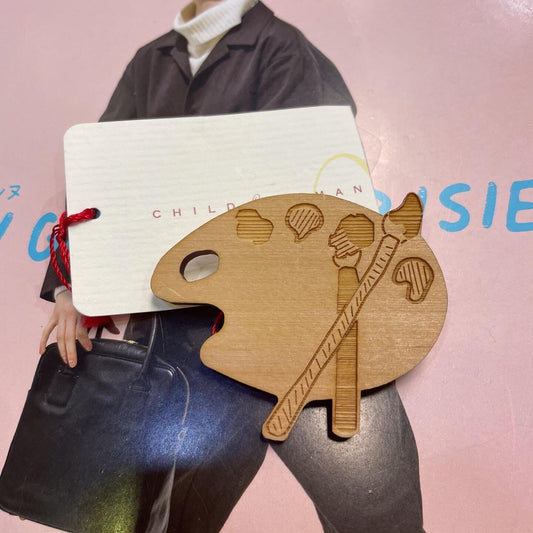Childwoman Wood-made Brooch, made in Japan