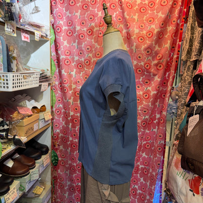 Sale- Munich Blue Blouse, made in Japan