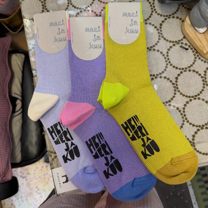 Meri ja kuu Color Grass  Socks, 3 Colors, made in Japan