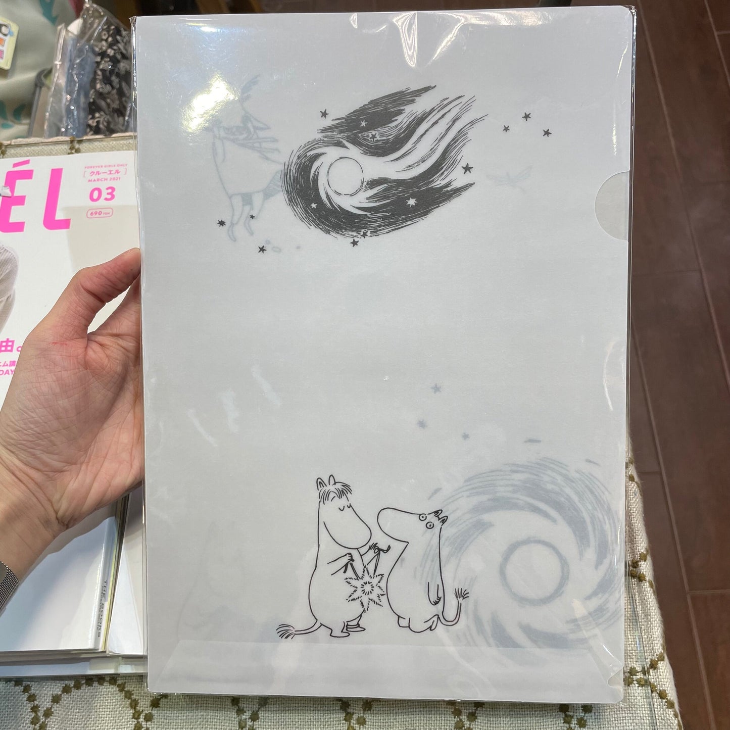 Moomin and Little My Paper File Folder, 2 pieces per set, made in Japan