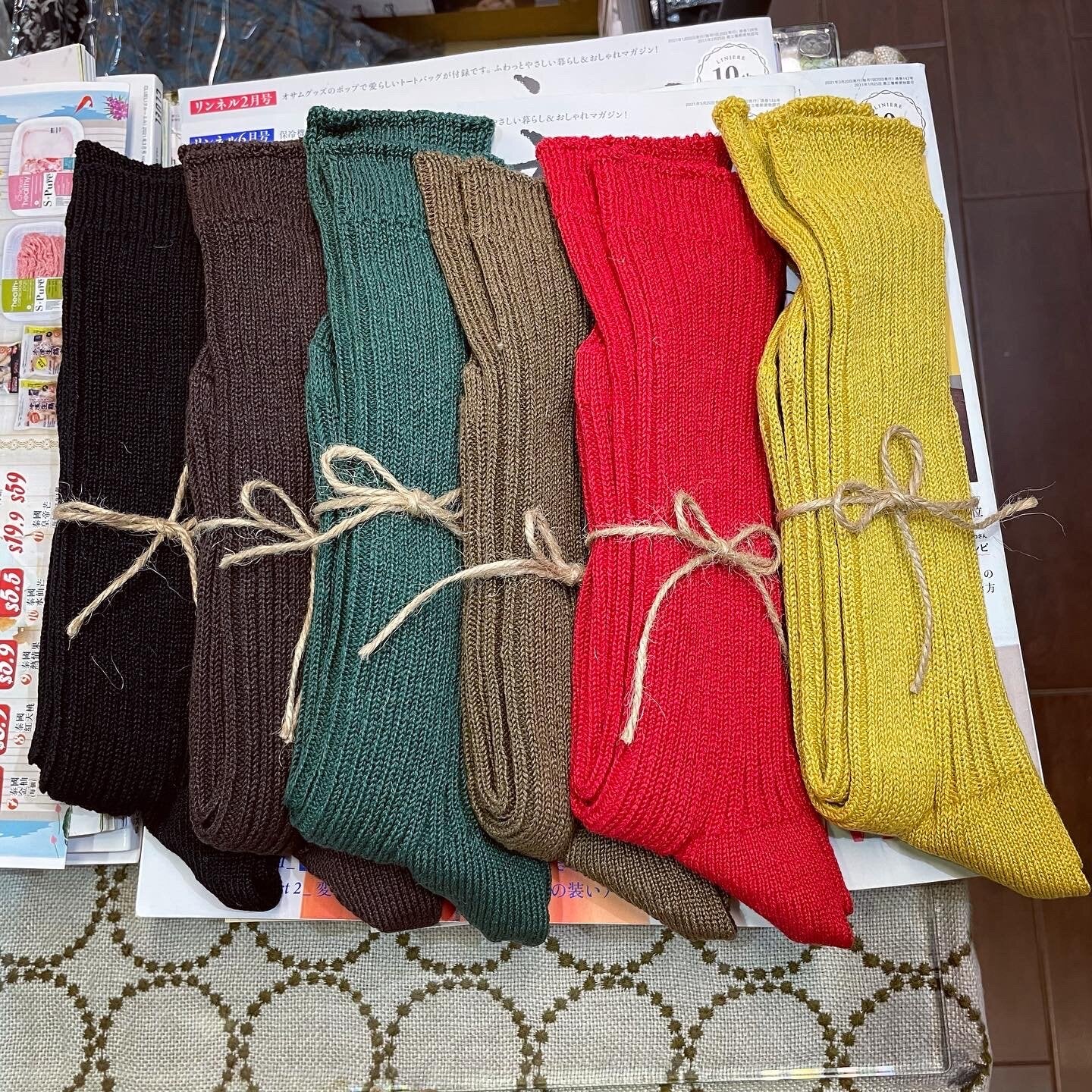 Ichi~ Loiter Long Linen Socks, 10 Colors, made in Japan