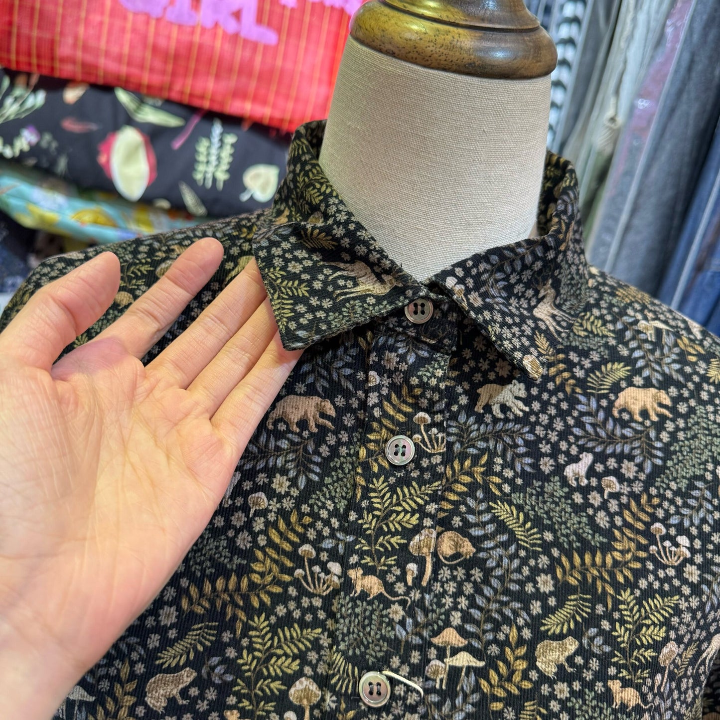 EXTRA20- Le Minor X Liberty London Black Shirt, made in Japan