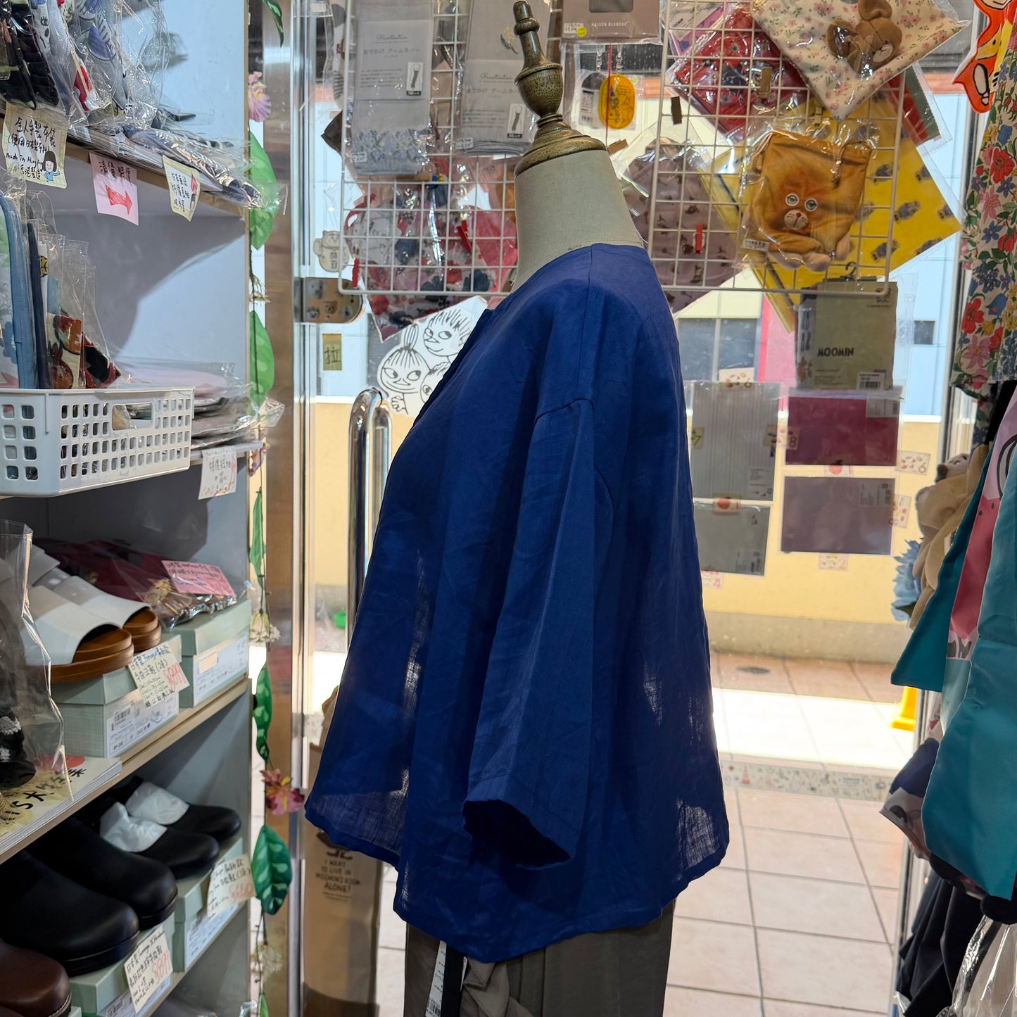 Mizuiro Ind Blue Linen Shirt, made in Japan