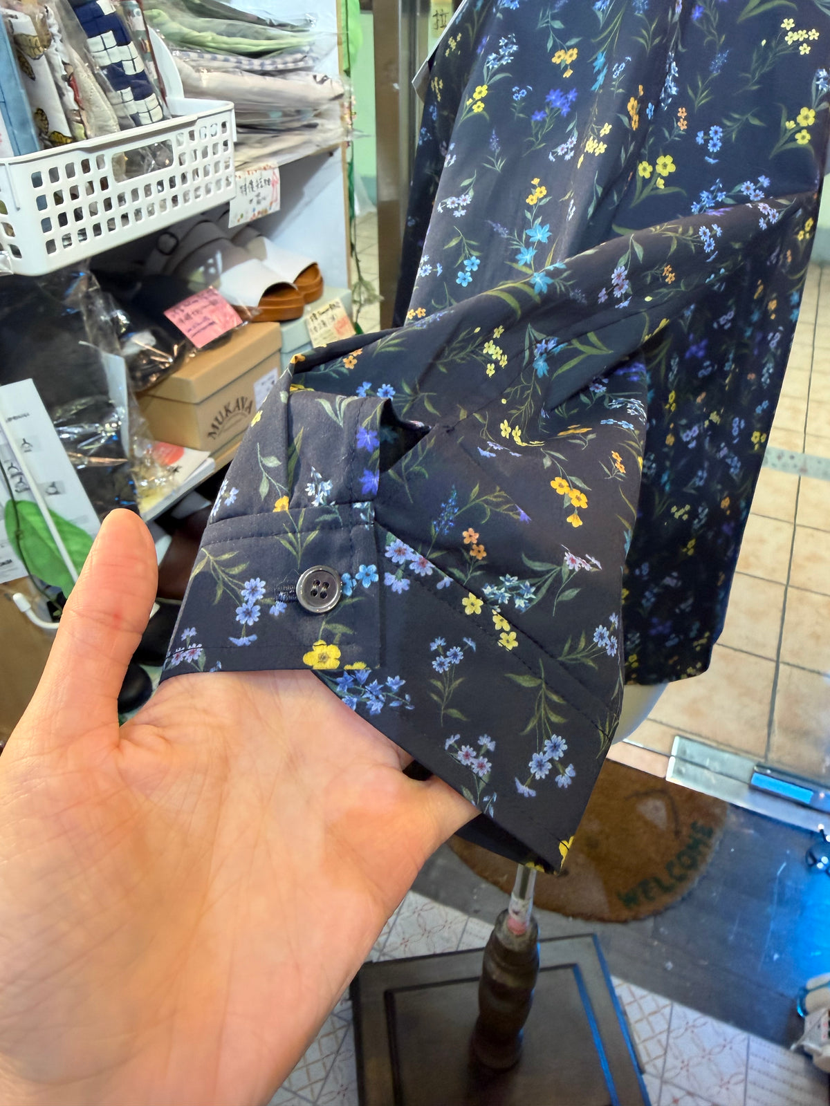 Vent d ouest X Liberty London Navy Floral Shirt, made in Japan