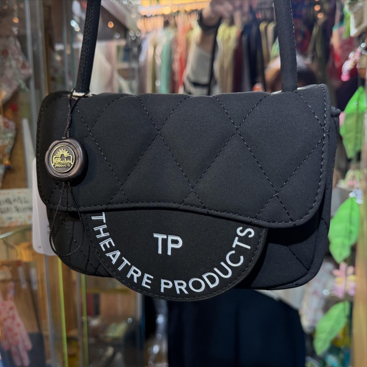 Theatre Products Black Synthetic Suede Quilting Bag, Shoulder Bag