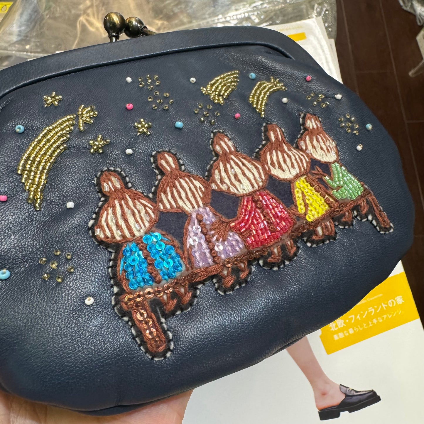 Tamaoworld X Little My Embroidery Leather Pouch Wallet, made in India
