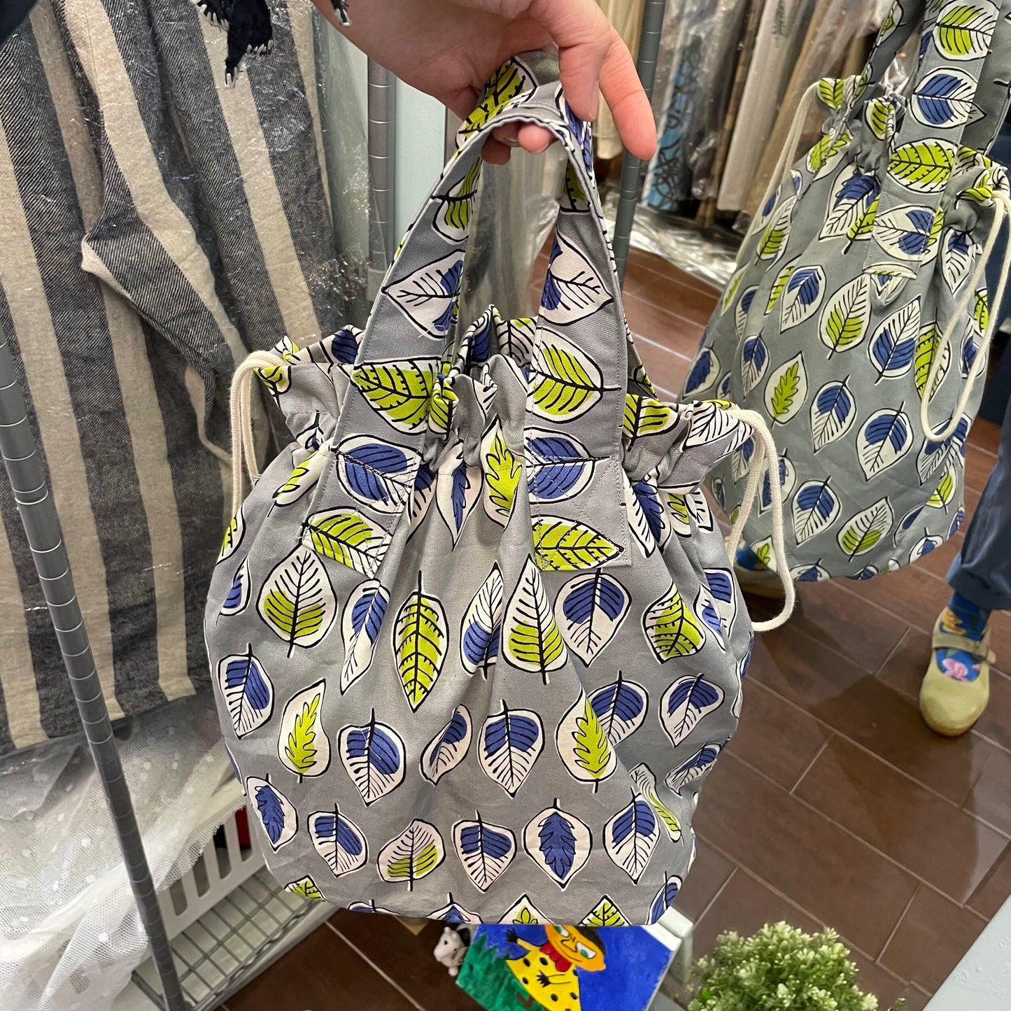 Handmade Leaf 2Way Bag, fabric from Japan