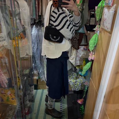 Theatre Products Black Synthetic Suede Quilting Bag, Shoulder Bag