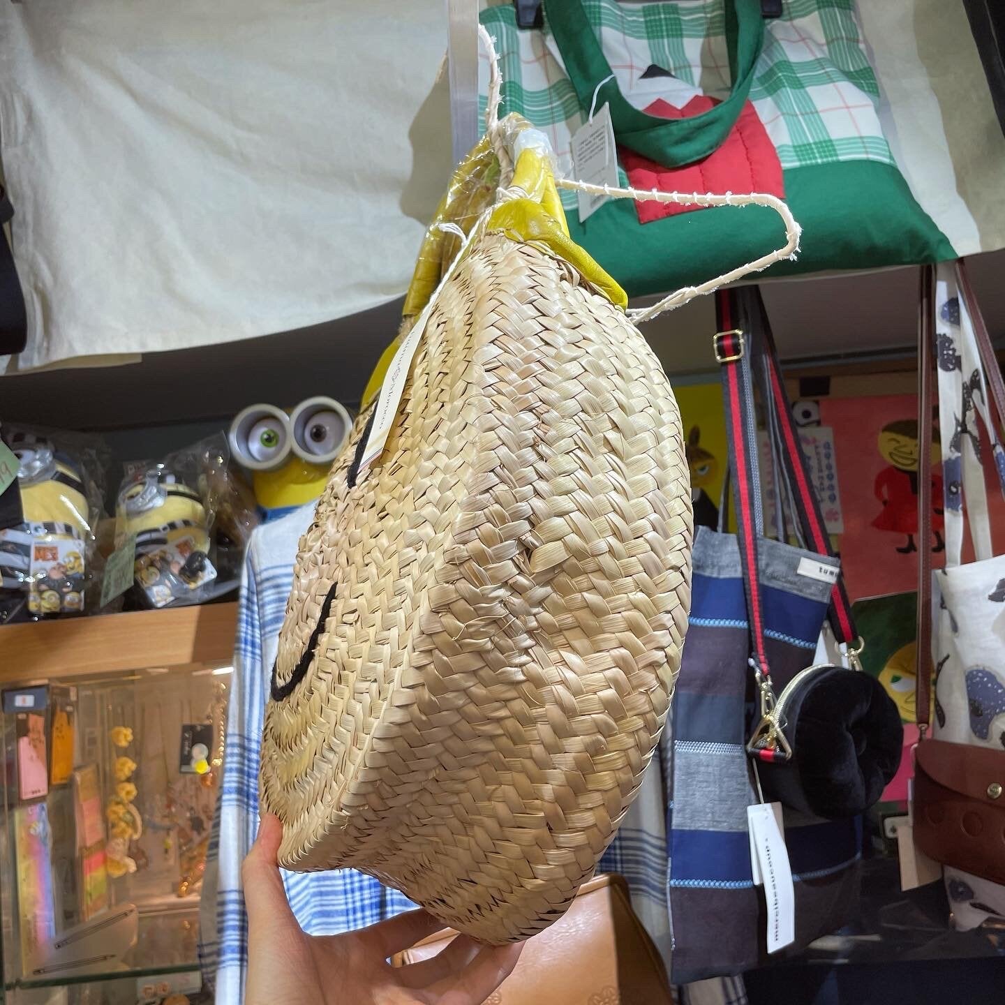 Sale- Fatima Morocco Smile Straw Bag, made in Morocco