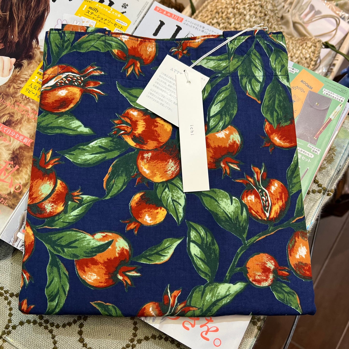 Sale- Ichi Pomegranate Tote Bag, 2 Colors, made in Vietnam