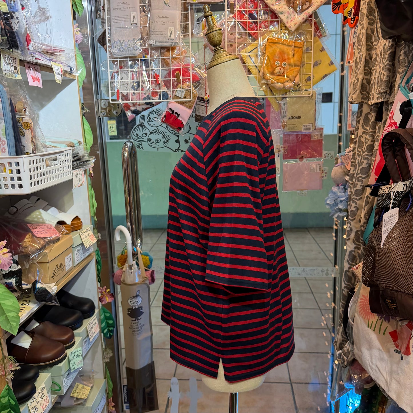 Nachukara Striped T-shirt, 2 Colors, made In Japan