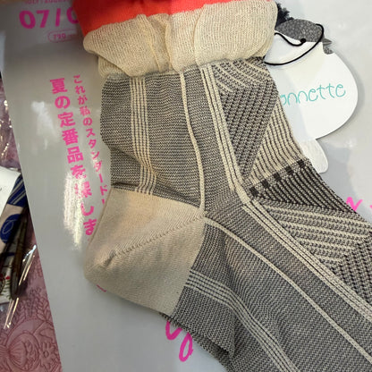 Sale- Nonnette Beige Socks, made in Japan