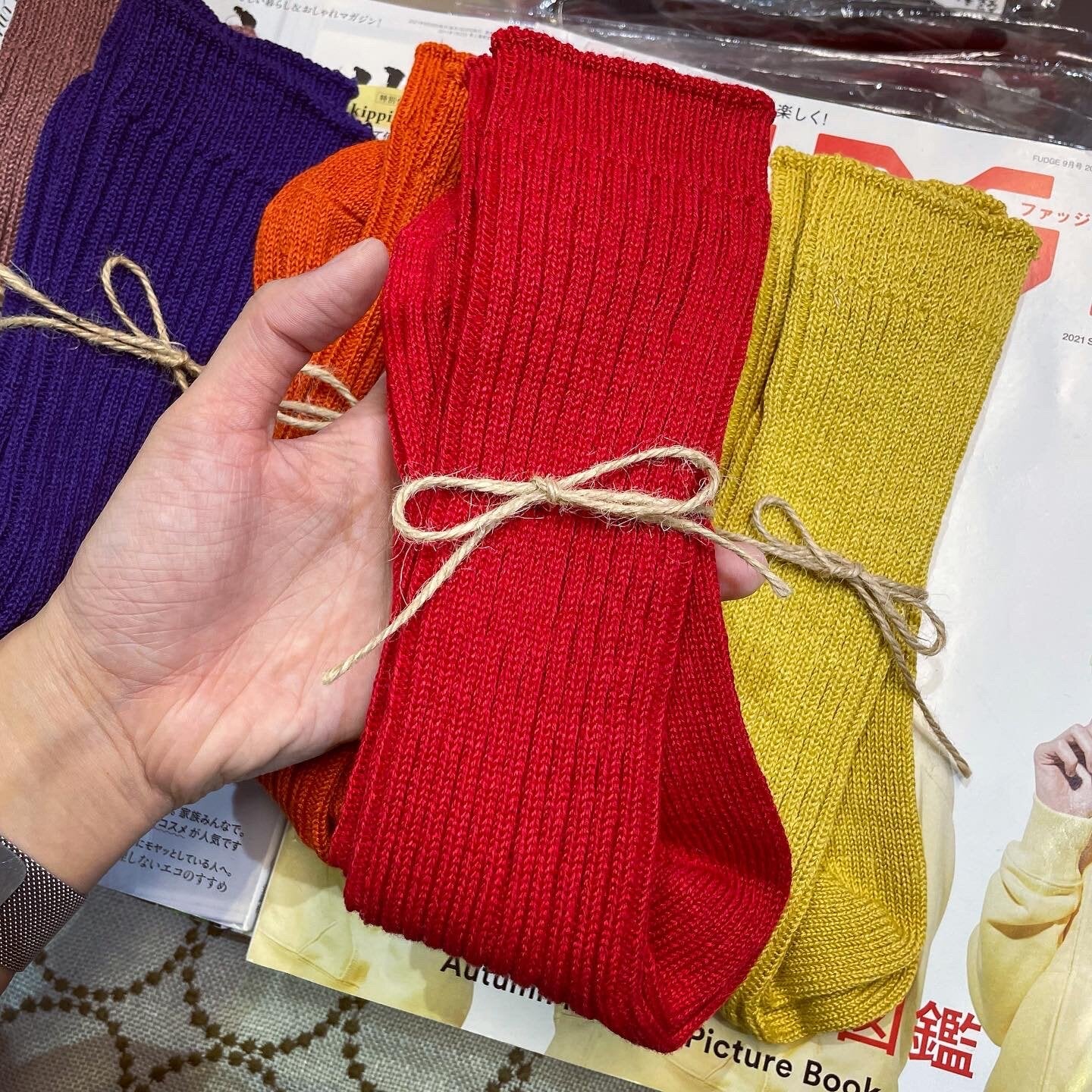 Ichi~ Loiter Long Linen Socks, 10 Colors, made in Japan