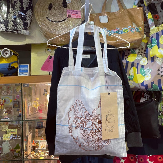 Sale- Mudoca Embroidery Tote Bag, 2 Colors, made in Japan