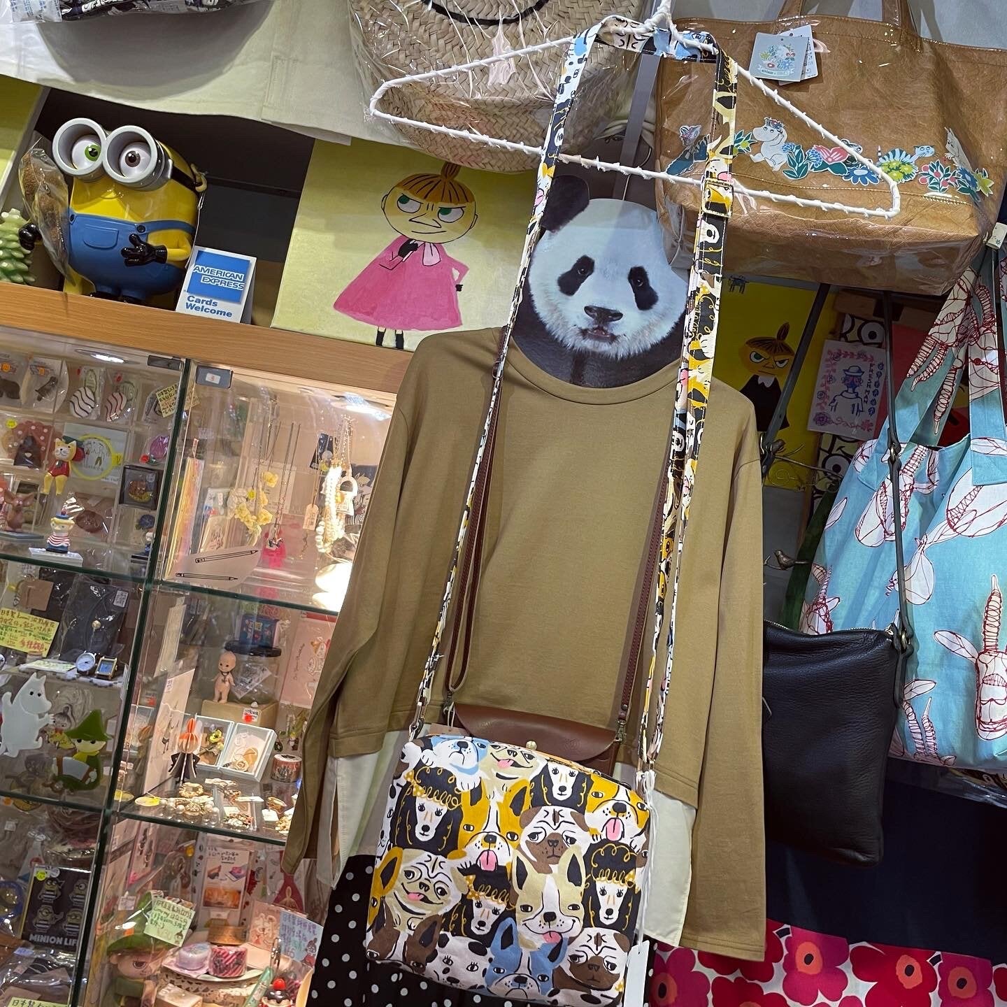 Handmade Dogs Prints Bag, fabric from Japan