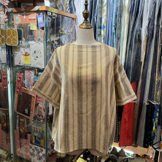 EXTRA20- Lueuf Stripe Top, 2 Colors, made in Japan