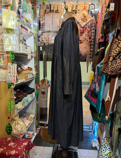 Denier 6oz Black Denim Dress, made in Japan