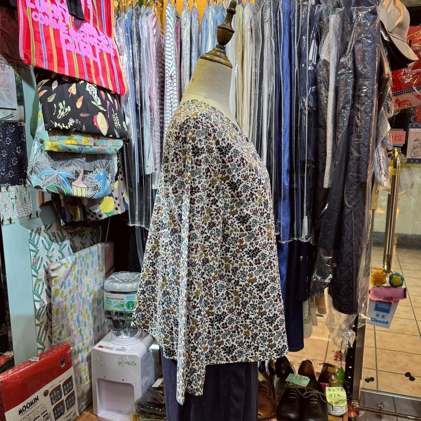 Sale- Le minor X Liberty London Floral V-neck Shirt, made in Japan
