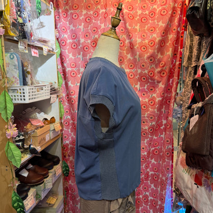 Sale- Munich Blue Blouse, made in Japan