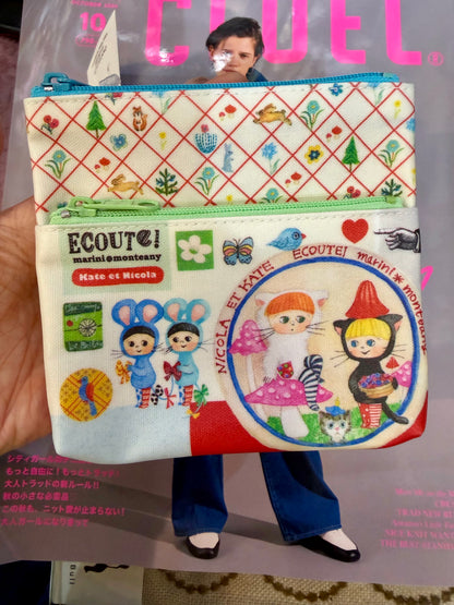 Ecoute Small Pouch, 2 Patterns, made in Japan