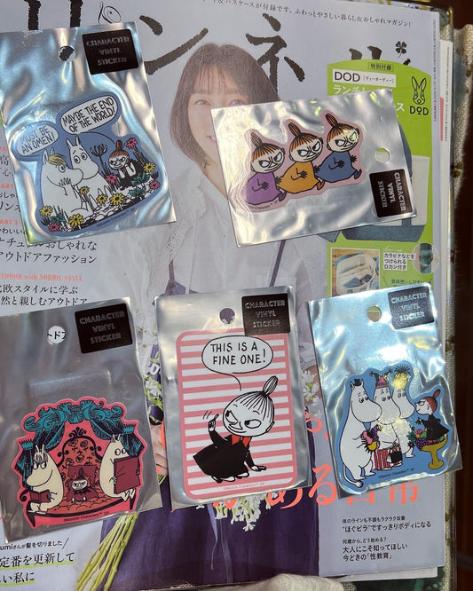 Moomin Stickers, 5 patterns, made in Japan