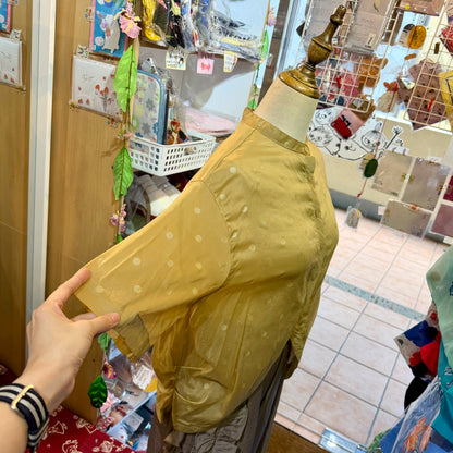 Sale- Ichi Carmel Polka Shirt, made in Vietnam