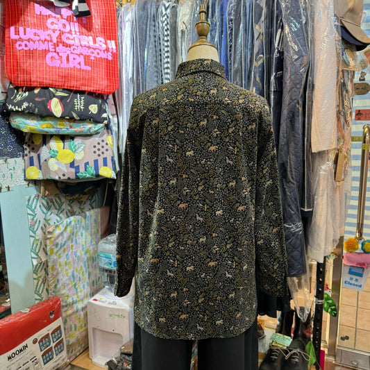 EXTRA30- Le Minor X Liberty London 黑色衬衫，日本制造