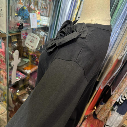 Miyao Ruffles Black T-shirt, made in Japan