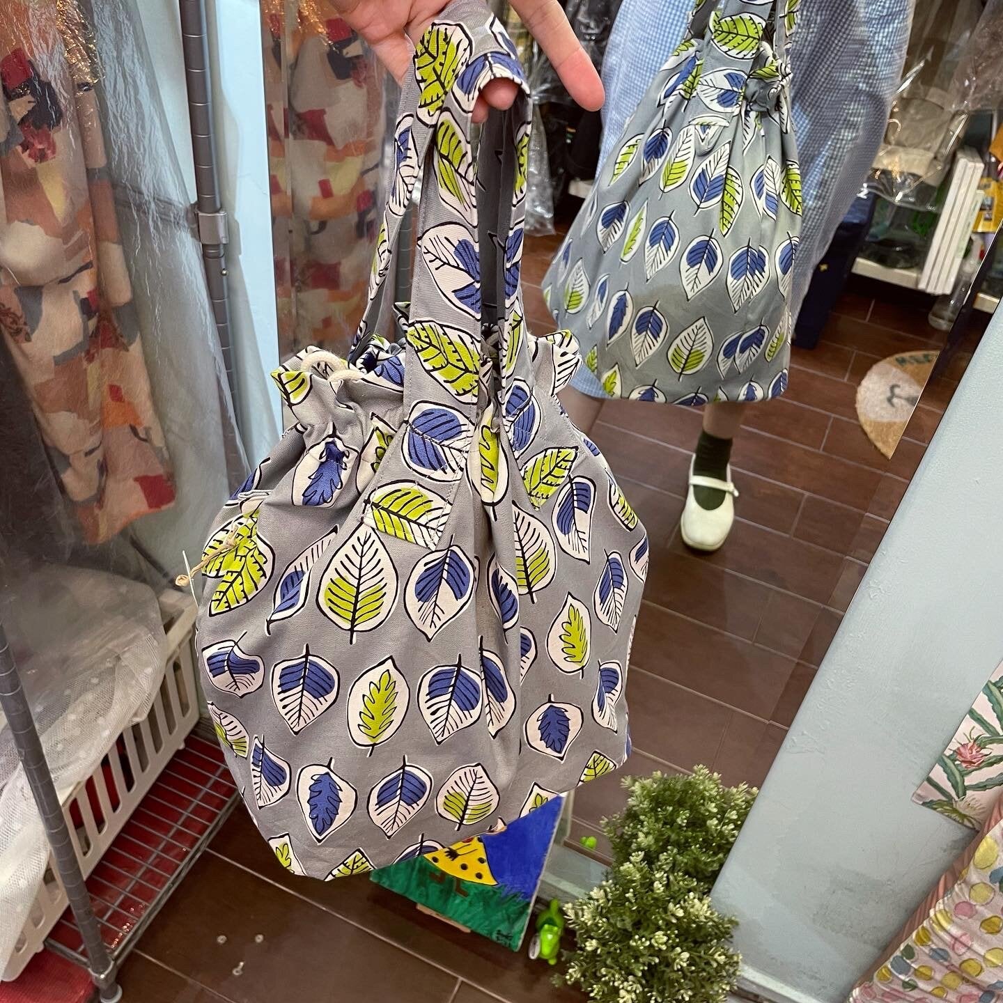 Handmade Leaf 2Way Bag, fabric from Japan