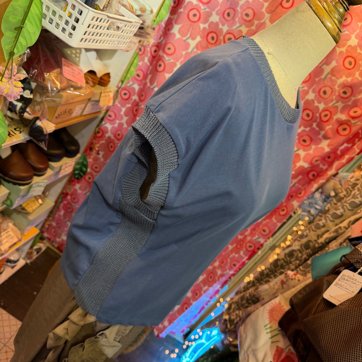 Sale- Munich Blue Blouse, made in Japan