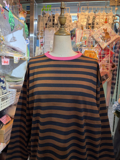 Diaries Striped Long T-shirts 2 Colors, made in Japan