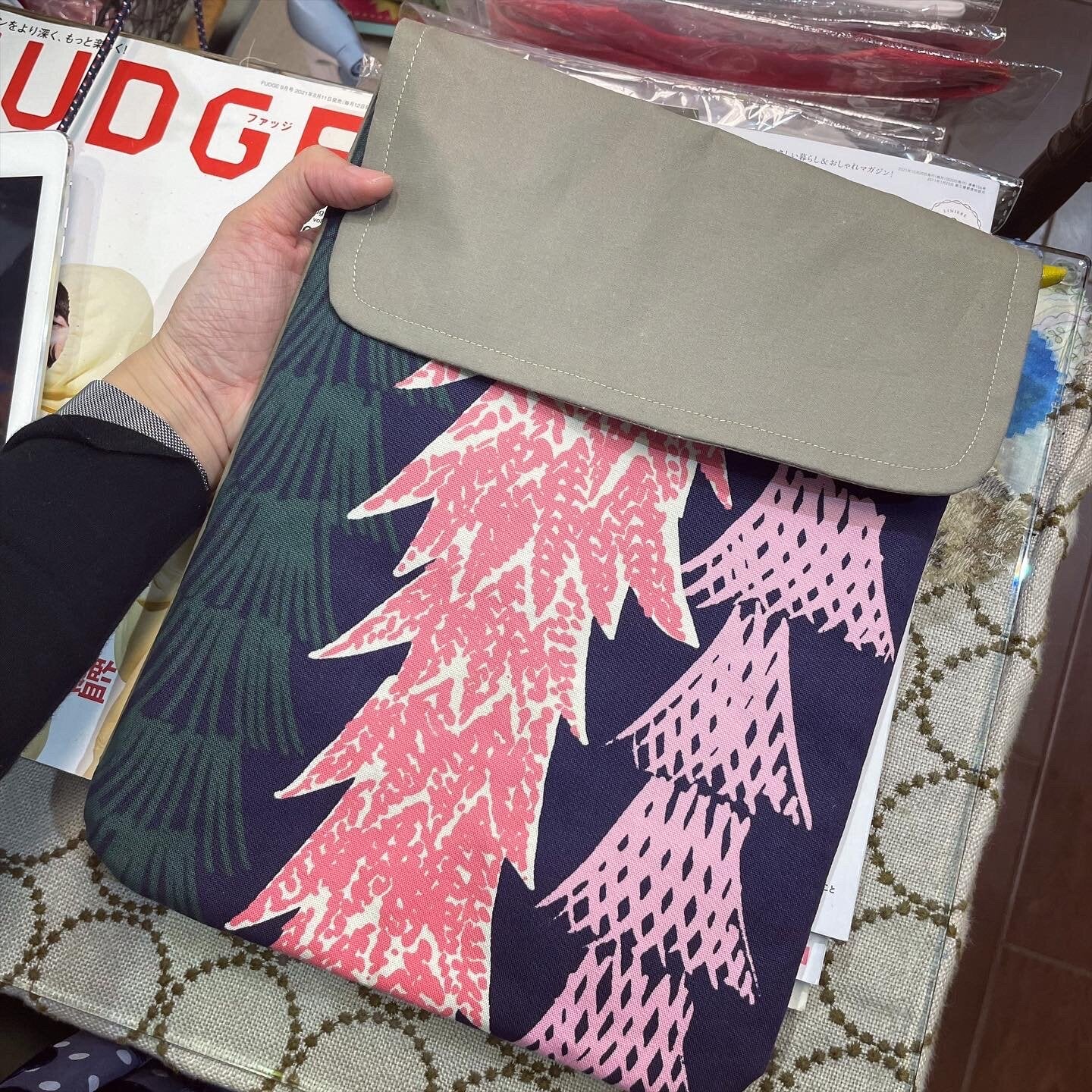 Handmade Metsa -森 Notebook, Tablet Case, fabric from Japan