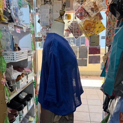 Mizuiro Ind Blue Linen Shirt, made in Japan