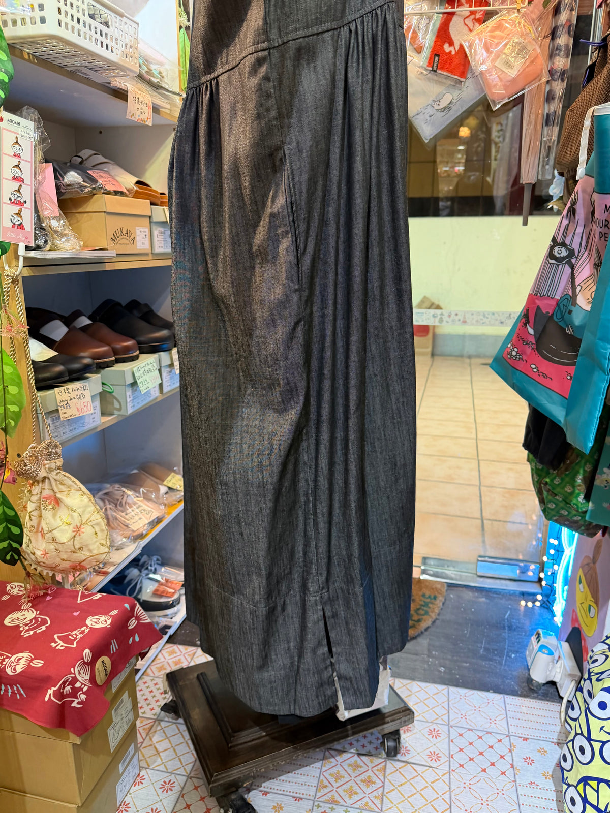 Denier 6oz Black Denim Dress, made in Japan