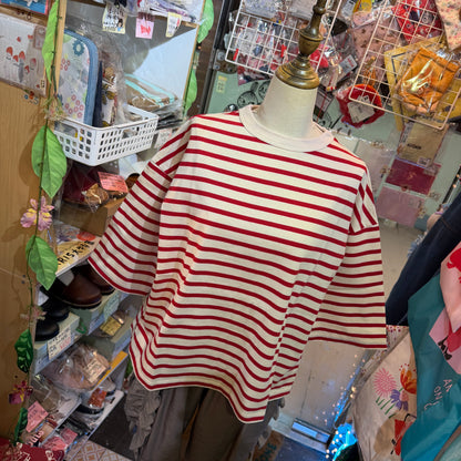 Days Striped T-shirt, 3 Colors, made in Japan