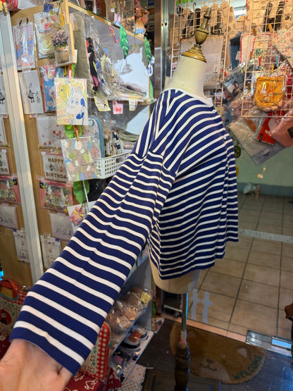 Diaries Striped 2 Way T-shirt, Cardigan, 2 Colors, made in Japan