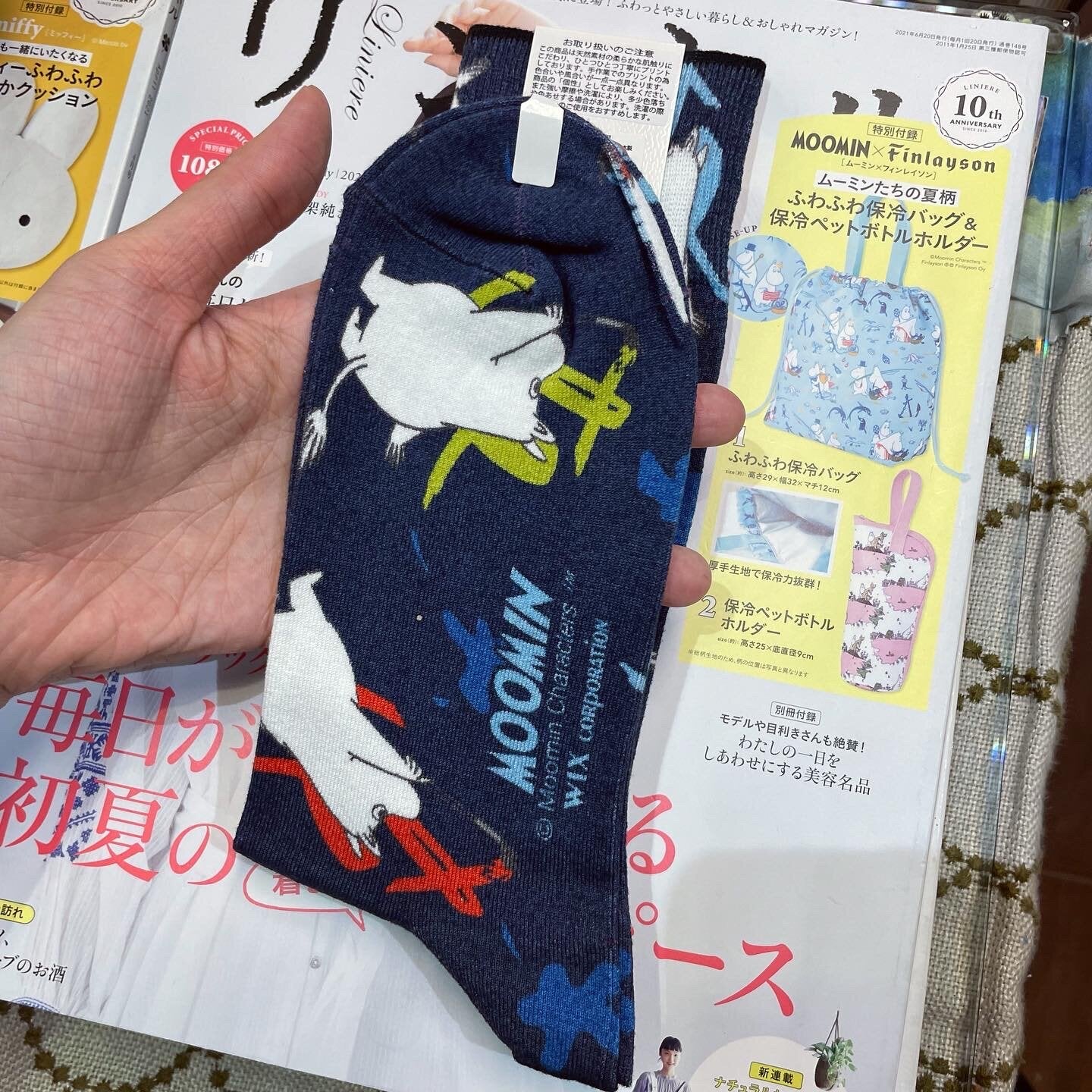 $99 only- Moomin Long Socks, 4 patterns, size 25-27cm, made in Japan