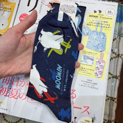 $99 only- Moomin Long Socks, 4 patterns, size 25-27cm, made in Japan