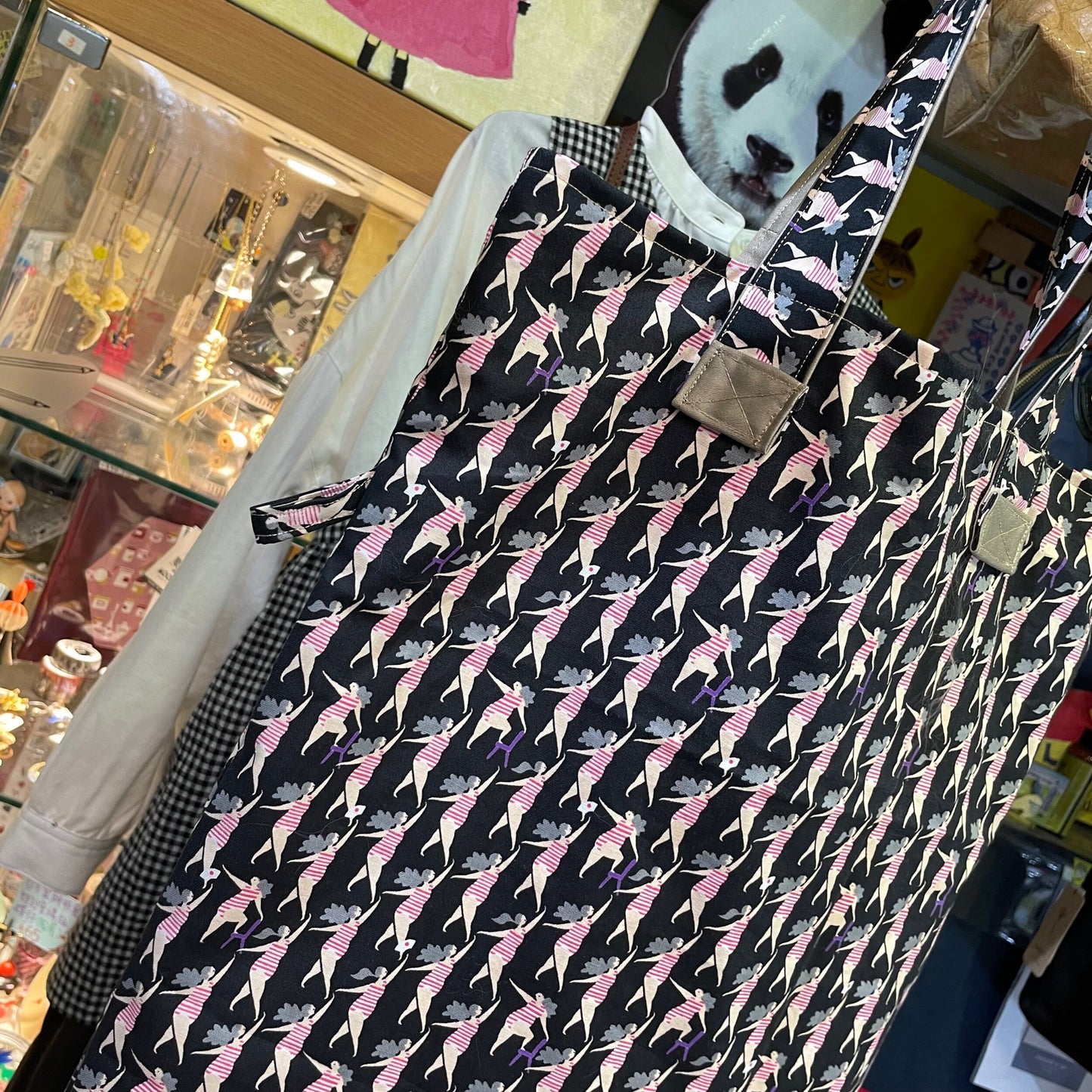 Handmade Dancing Tote Bag, Fabric from Japan